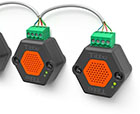 A rendering of daisy-chained RS485 Modbus Sensors (Bus Probes).