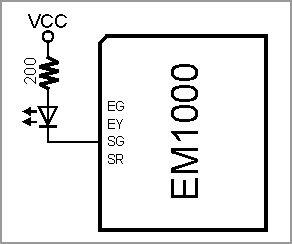 A schematic diagram of an EM1000 LED line.