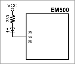 A schematic diagram of an EM500 LED line.