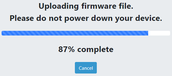 A screenshot of the BLE Firmware Updater web app.