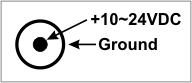 A diagram of a 3.5mm power jack.