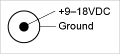 A diagram of a 3.5mm power jack.