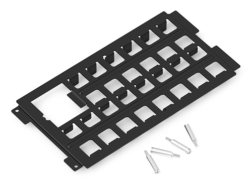An isometric render of the TPB3's vibration protection kit.